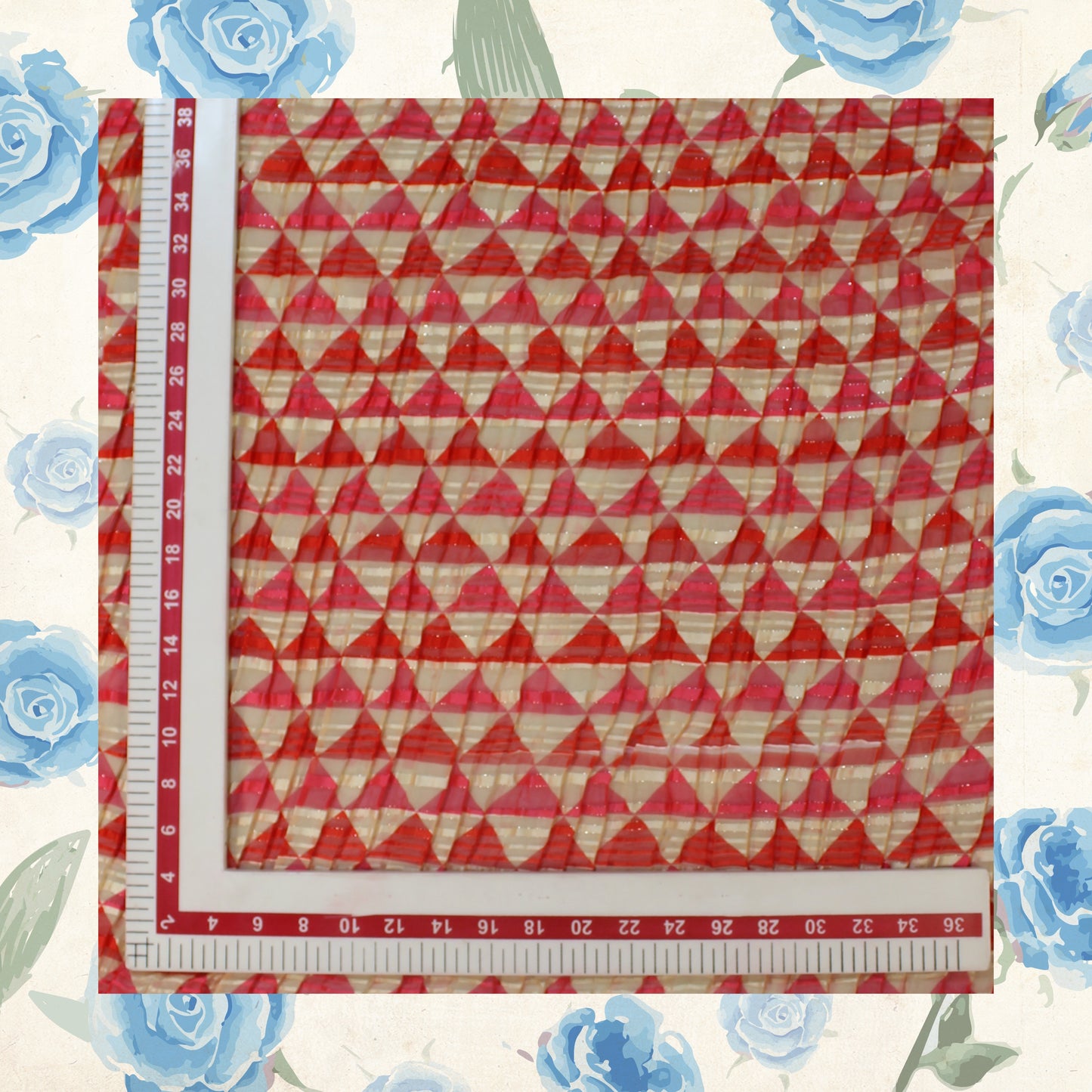Digital Print On Lurex Satin Georgette Fabric (FW-44")