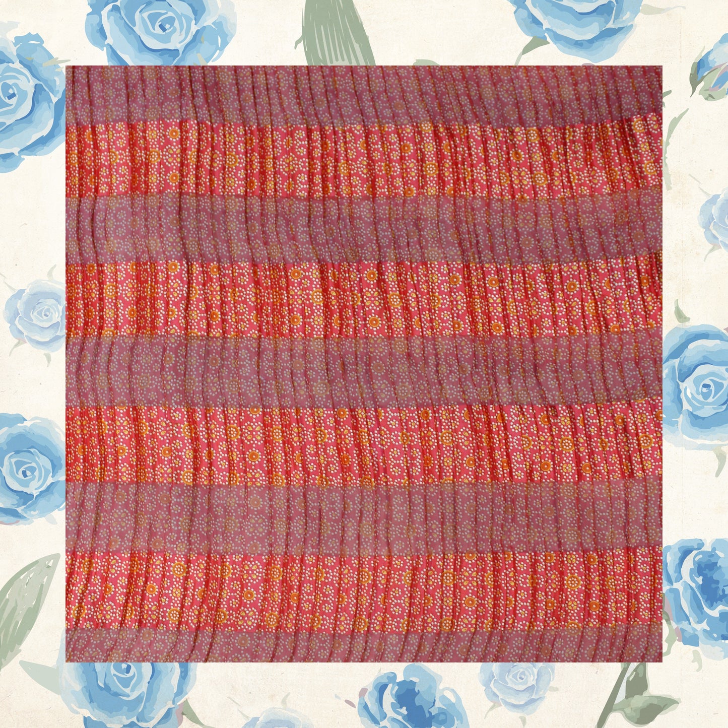 Digital Print On Lurex Satin Georgette Fabric (FW-44")