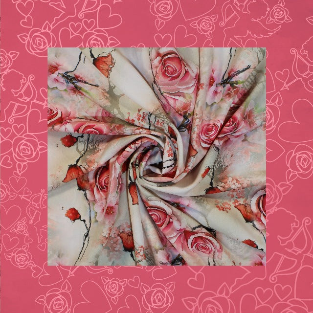 Beautiful Digital Printed Glider Fabric (price for 6 mtr)
