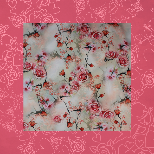 Beautiful Digital Printed Glider Fabric (price for 6 mtr)