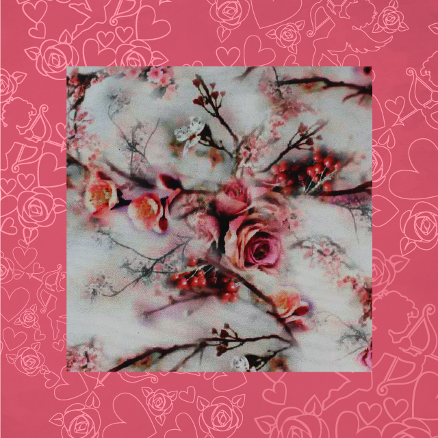 Lovely Digital Printed Glider Fabric (price for 6 mtr)