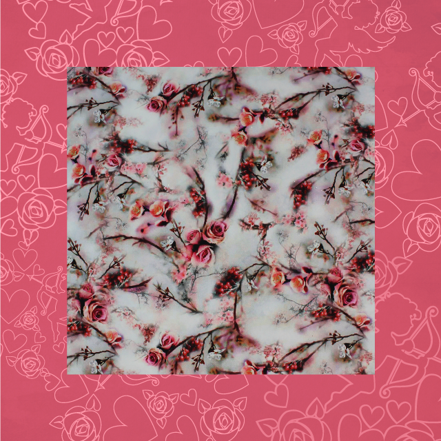 Lovely Digital Printed Glider Fabric (price for 6 mtr)