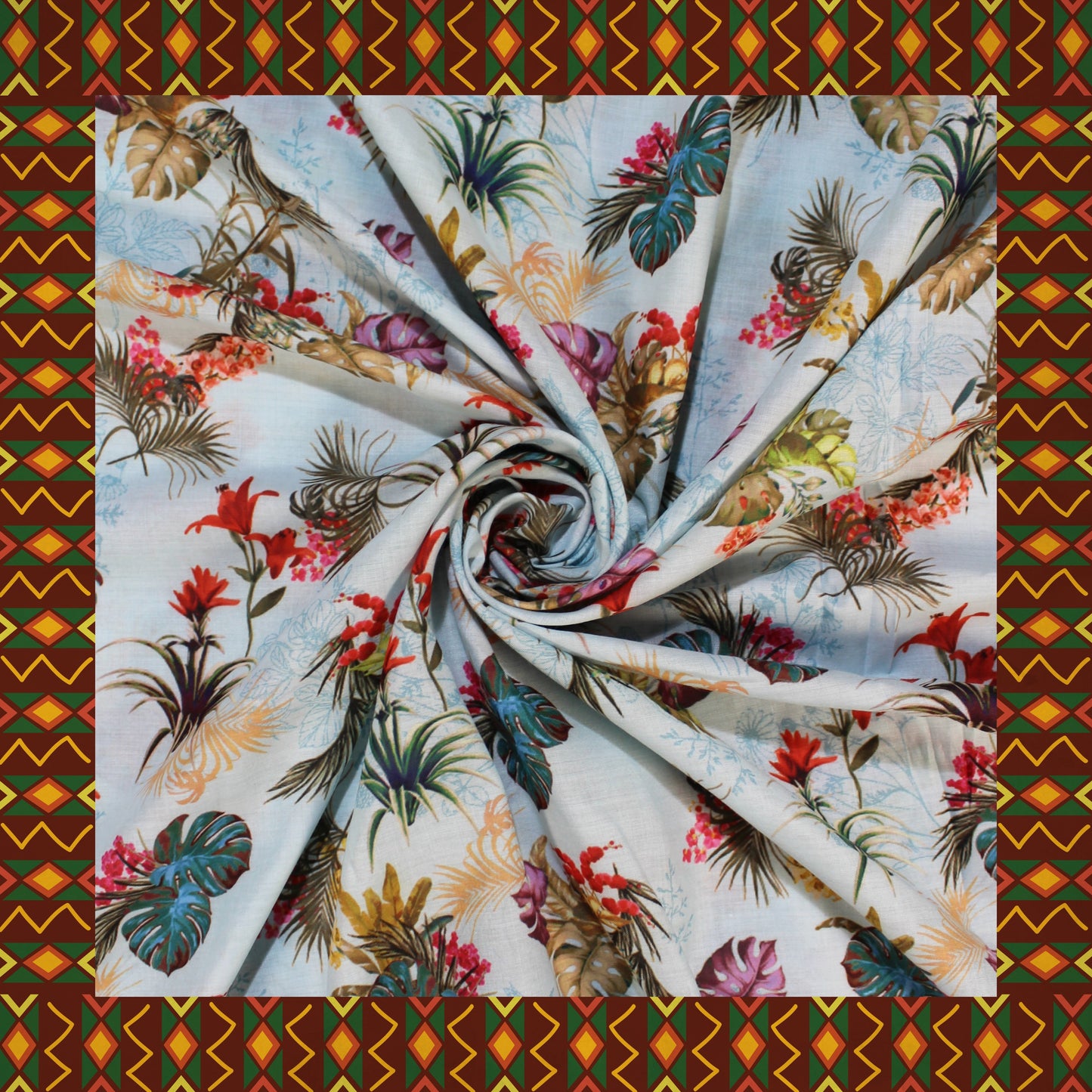Mulmul Cotton Digital Printed Fabric (FW-44")