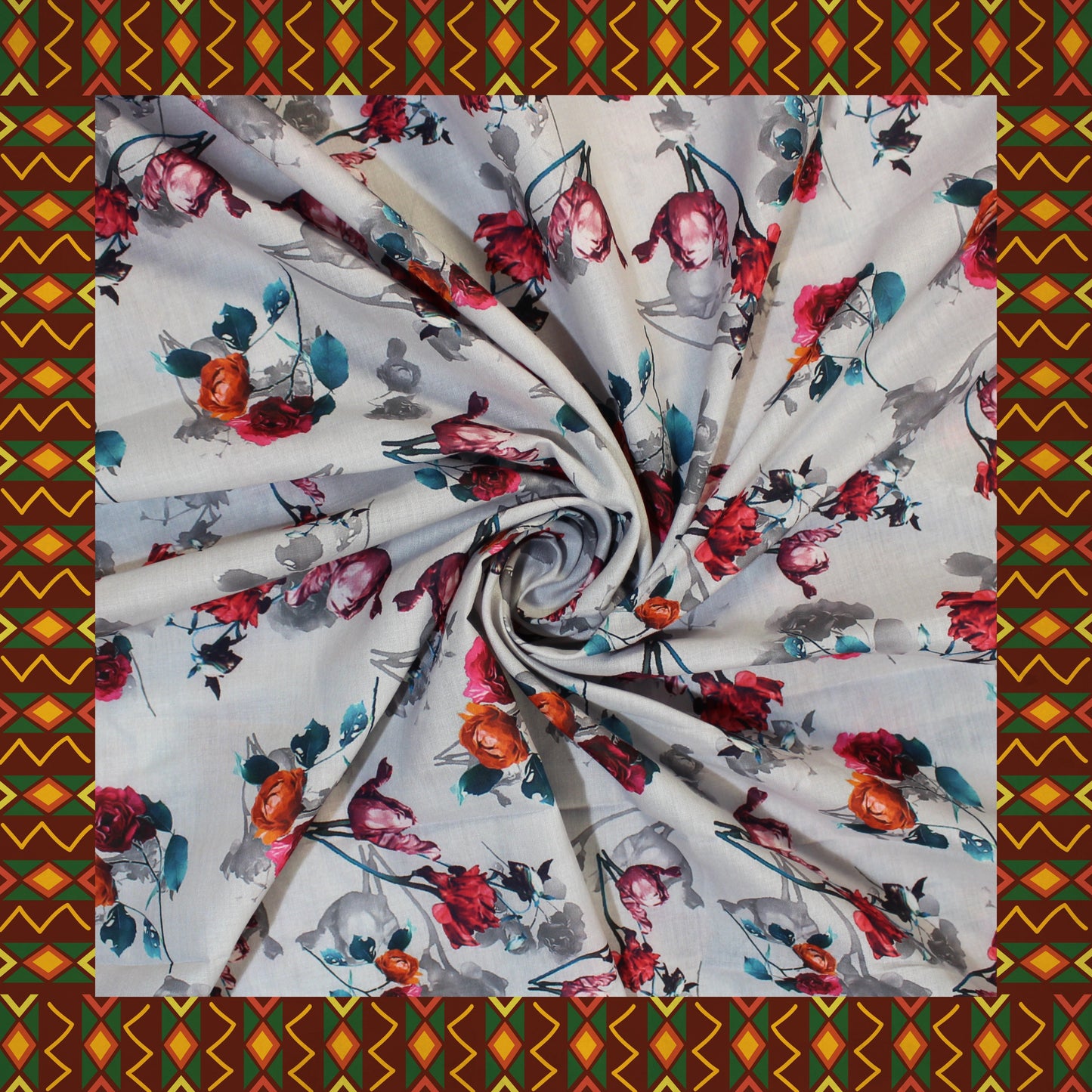 Mulmul Cotton Digital Printed Fabric (FW-44")