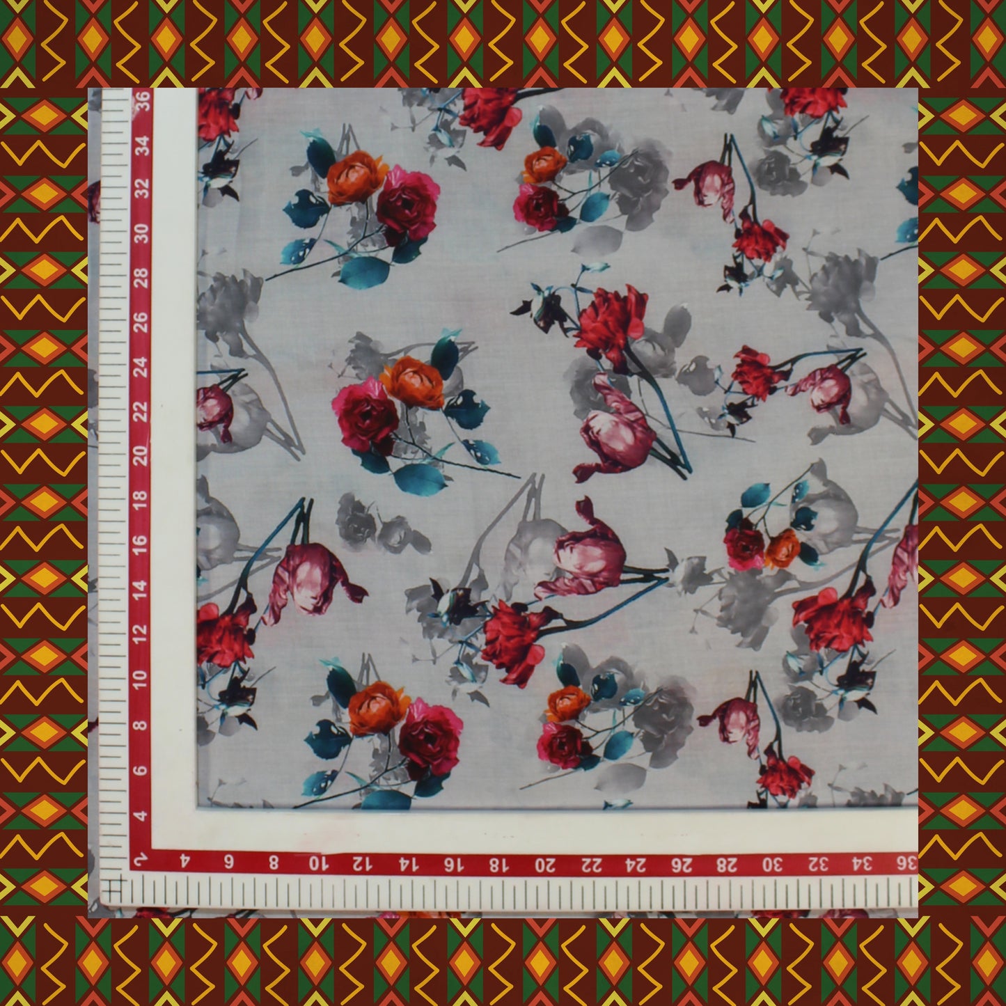 Mulmul Cotton Digital Printed Fabric (FW-44")