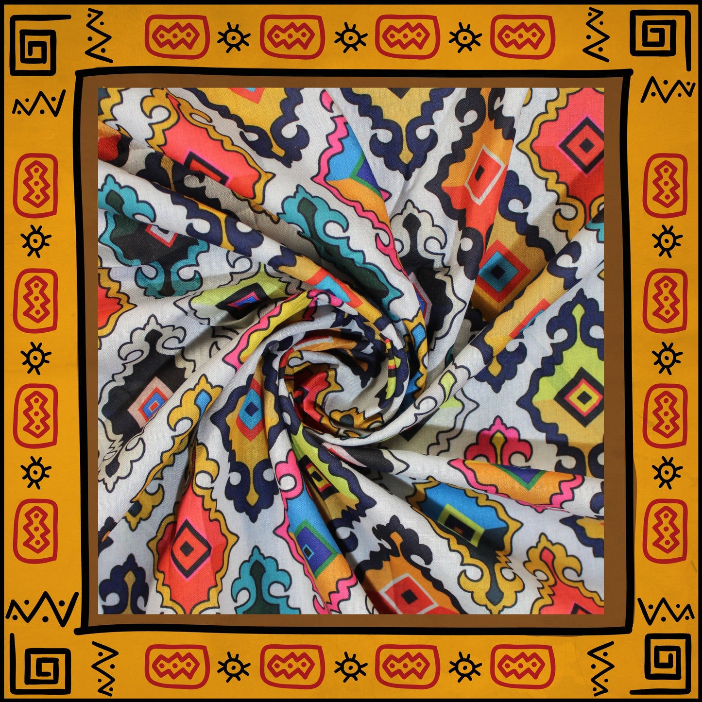 Mulmul Cotton Digital Printed Fabric (FW-44")