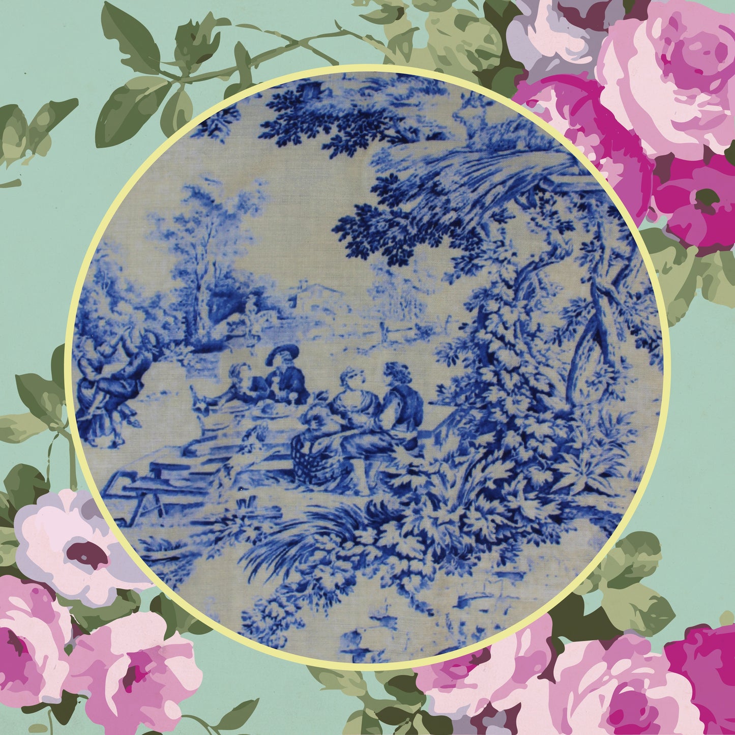 Mulmul Cotton Digital Printed Fabric (FW-44")