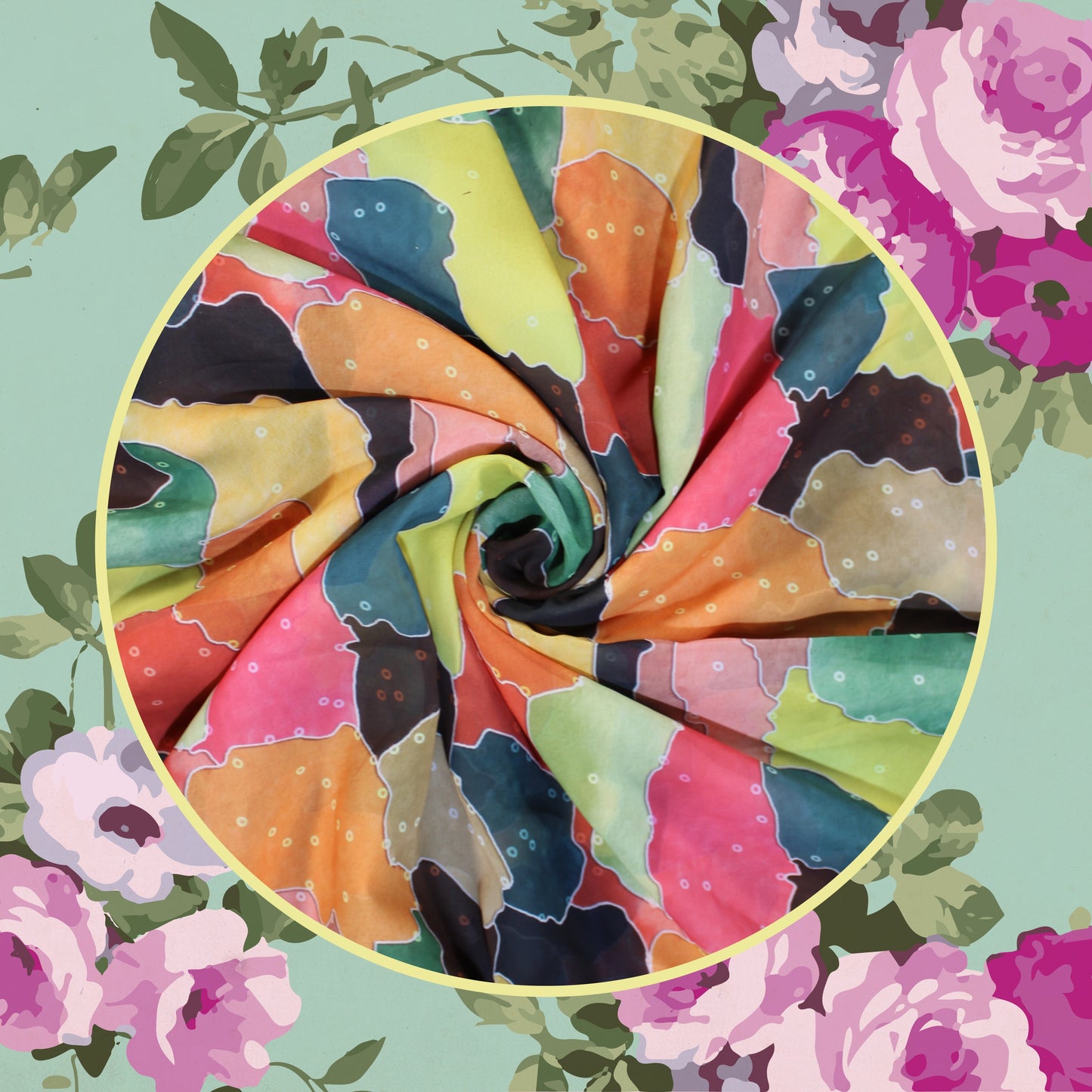 Italian Georgette Print Fabric (FW-58")