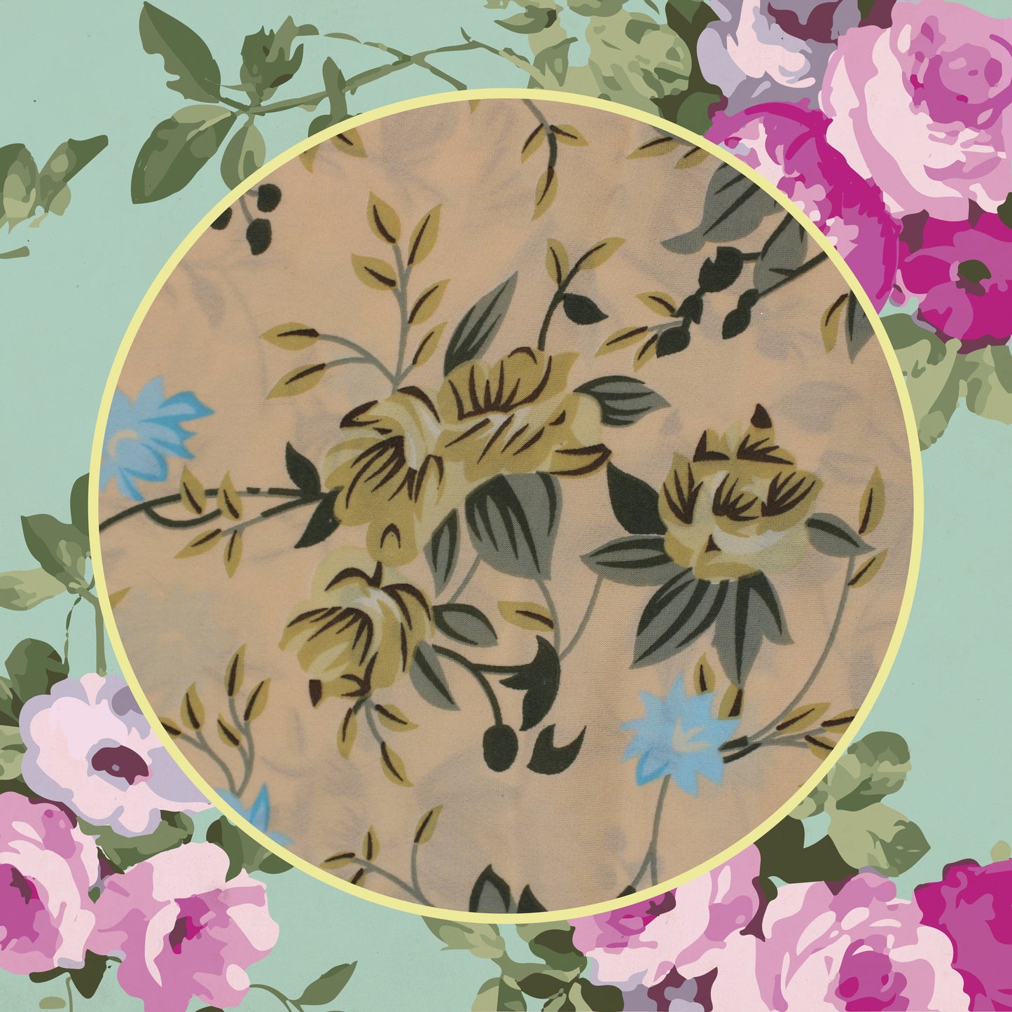 Flower Digital Print On Georgette (FW-56")