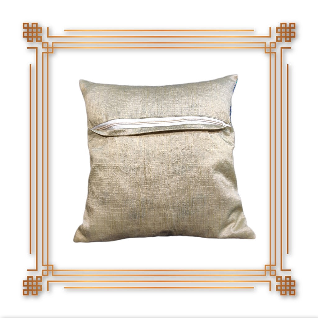 Zari Flower Multi Color Premium Sofa Cushion Cover