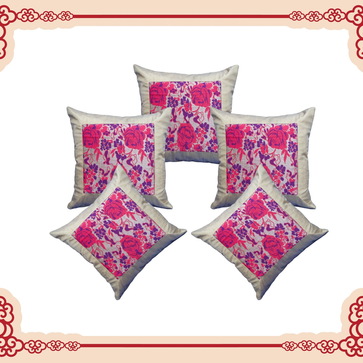 Beautiful Sofa Cushions Covers with Side Border