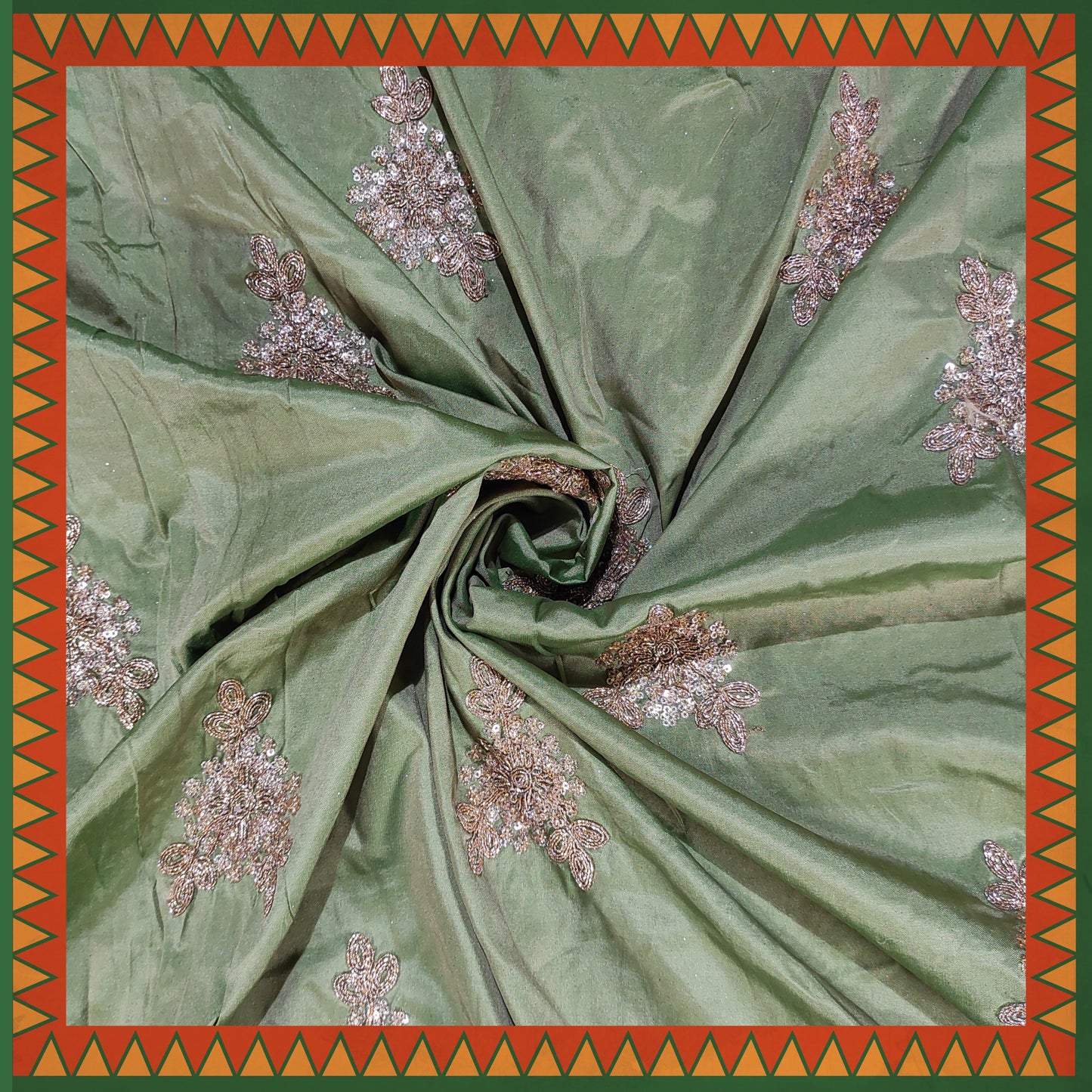 Codding Glitter Sequence Butta On Tafetta