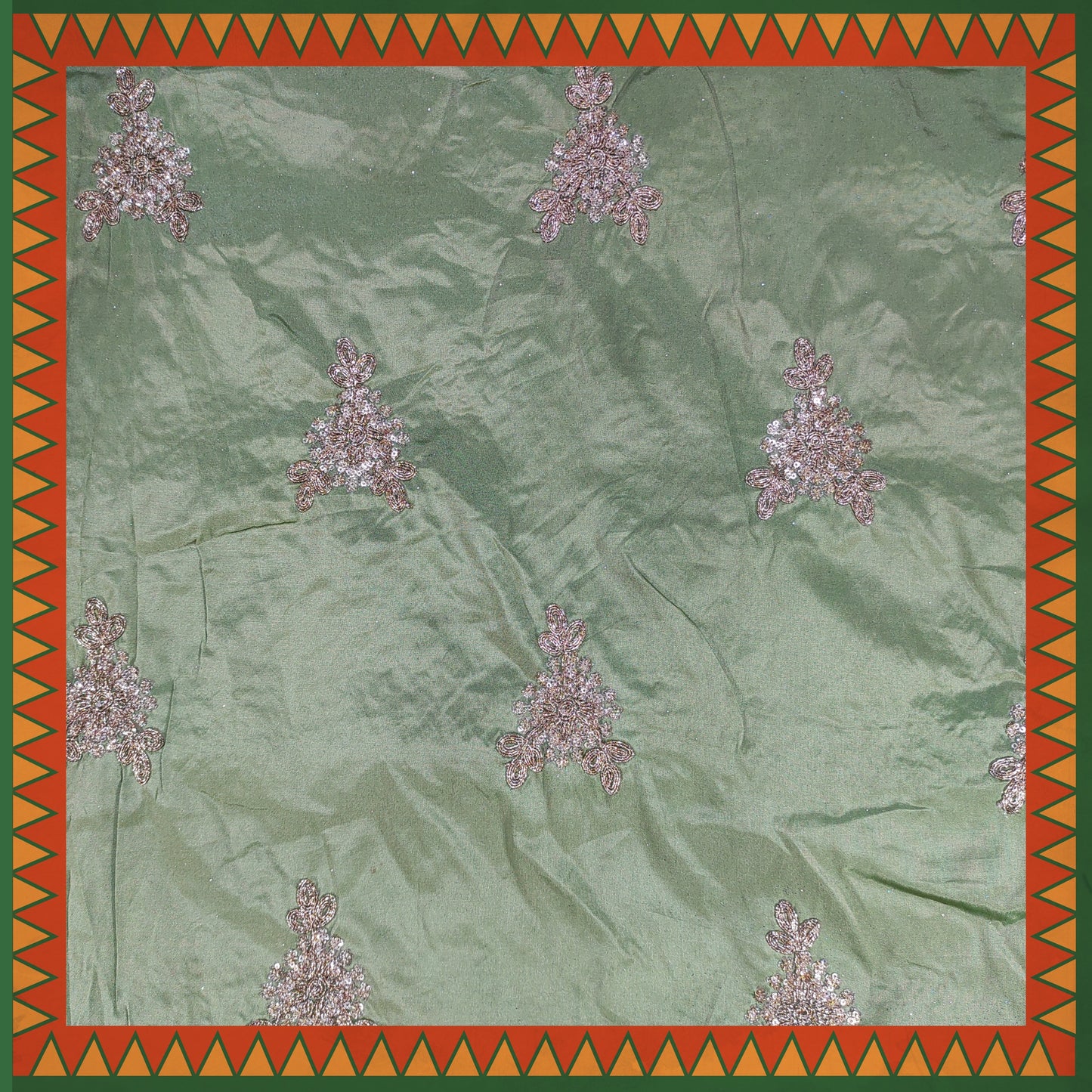 Codding Glitter Sequence Butta On Tafetta