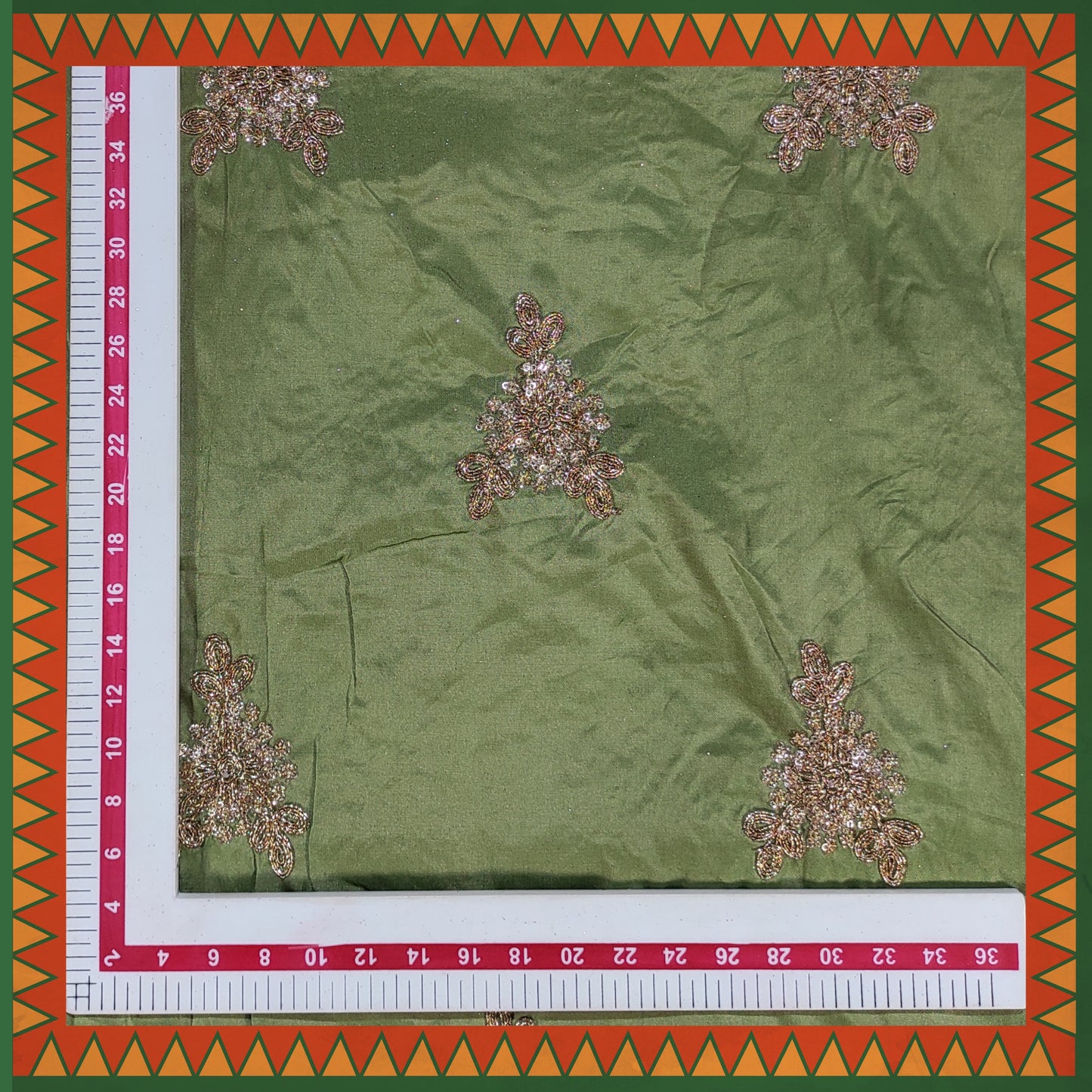 Codding Glitter Sequence Butta On Tafetta
