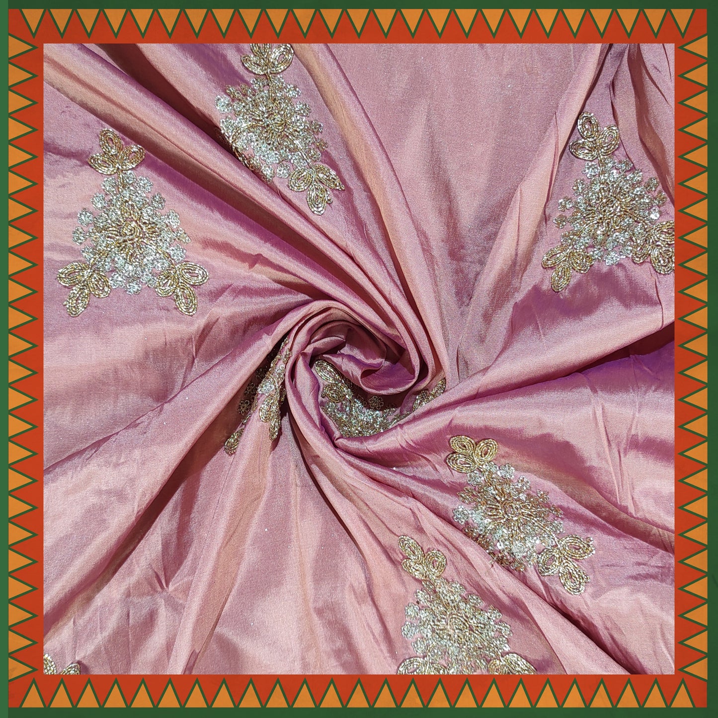 Codding Glitter Sequence Butta On Tafetta