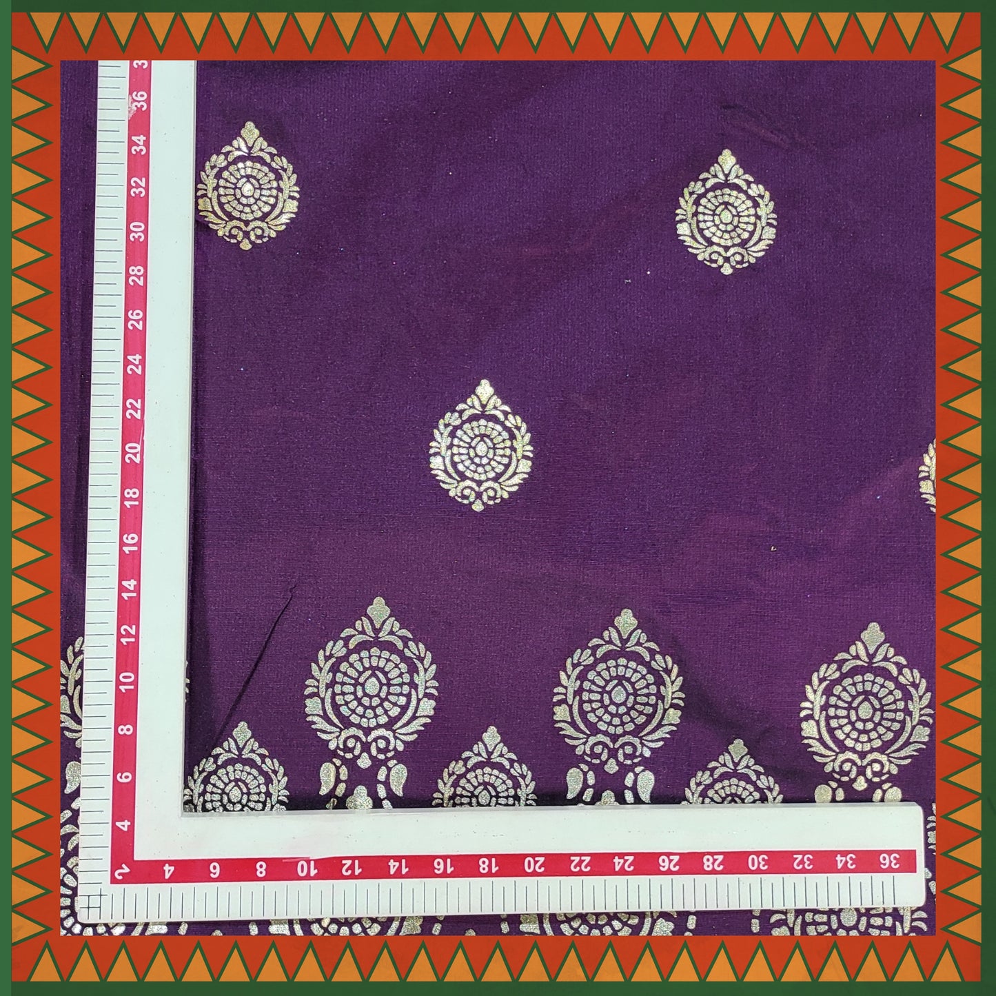 Leather Foil Daman Print On Satin Tafetta (FW-56" EMB-56")