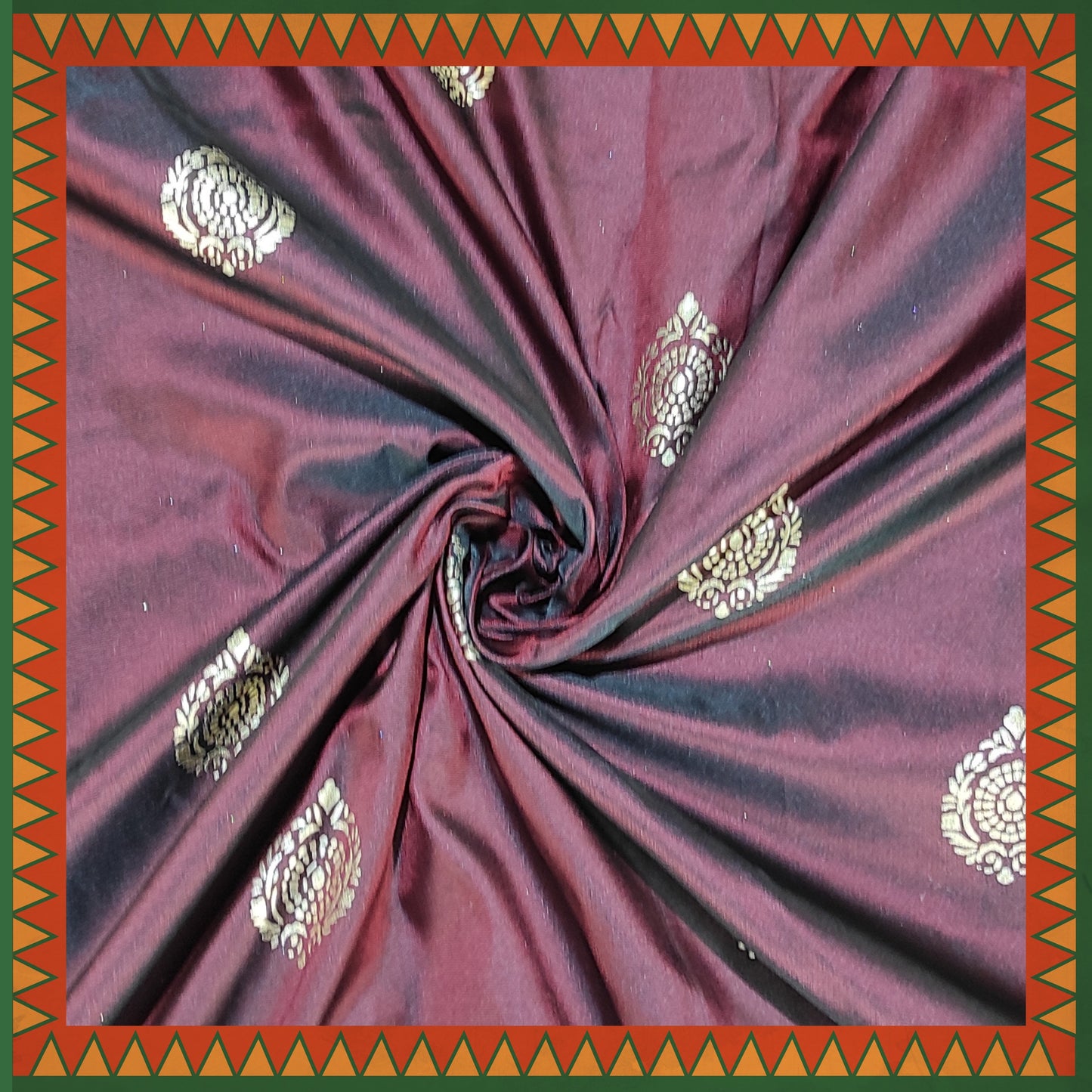 Leather Foil Daman Print On Satin Tafetta (FW-56" EMB-56")
