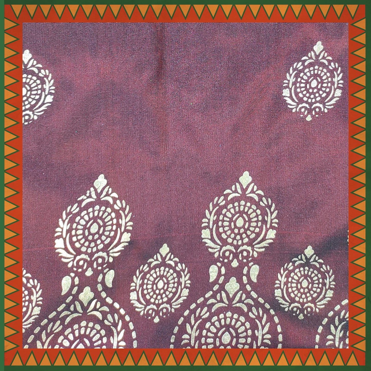 Leather Foil Daman Print On Satin Tafetta (FW-56" EMB-56")