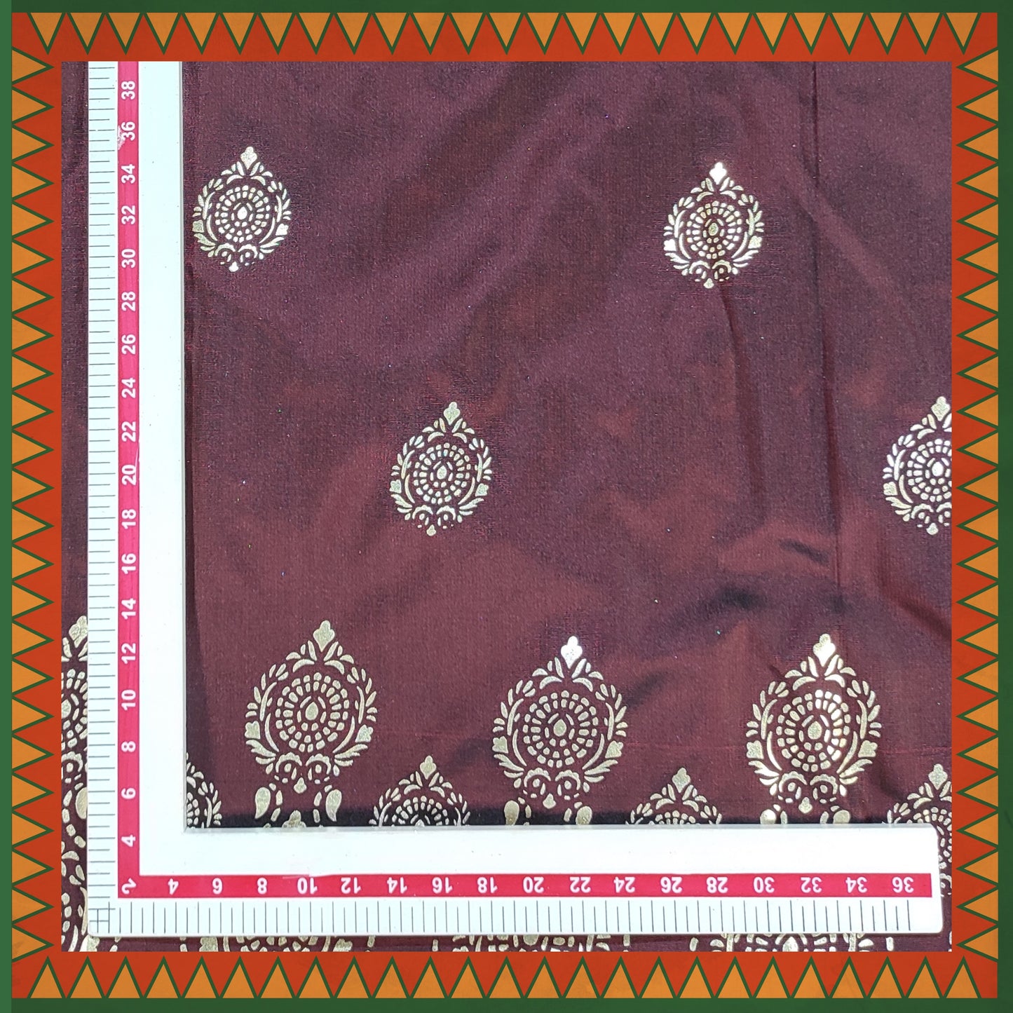 Leather Foil Daman Print On Satin Tafetta (FW-56" EMB-56")