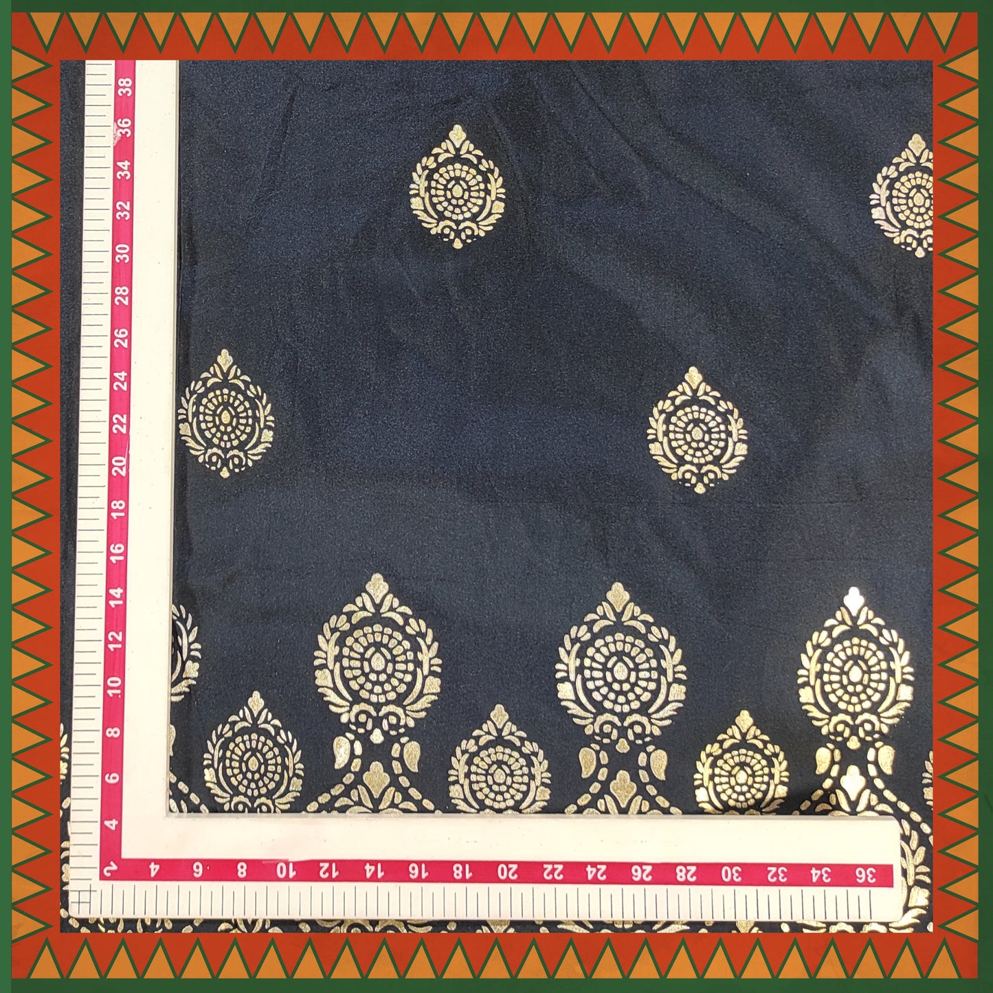 Leather Foil Daman Print On Satin Tafetta (FW-56" EMB-56")