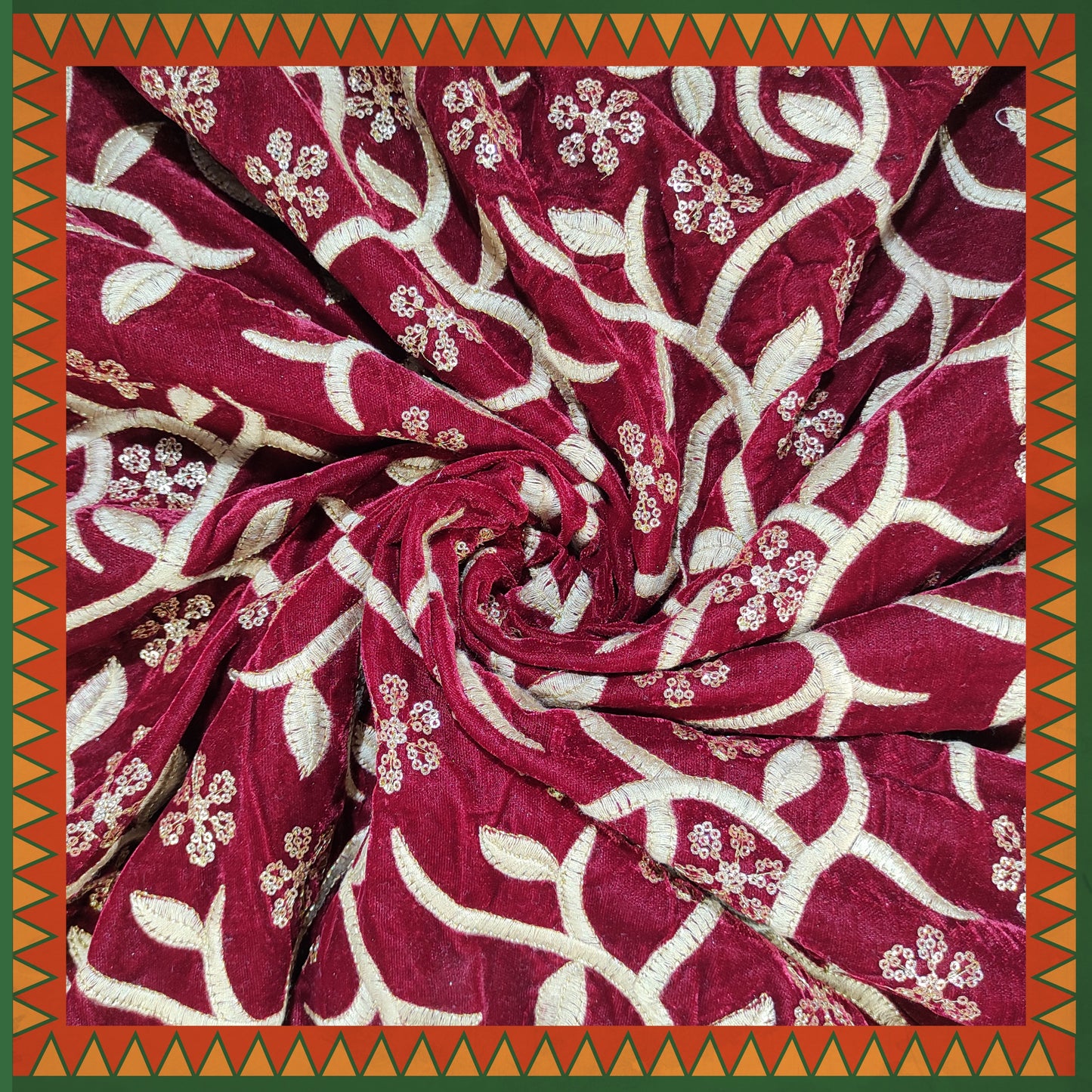 Sequence Zari Jaal On Velvet