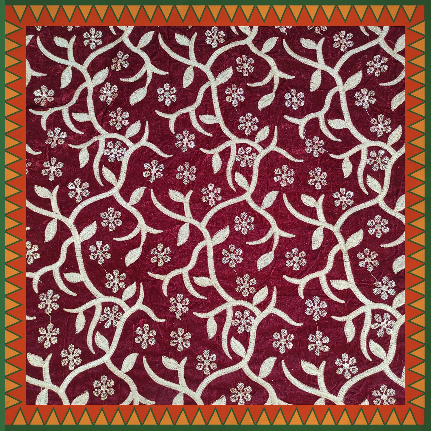 Sequence Zari Jaal On Velvet