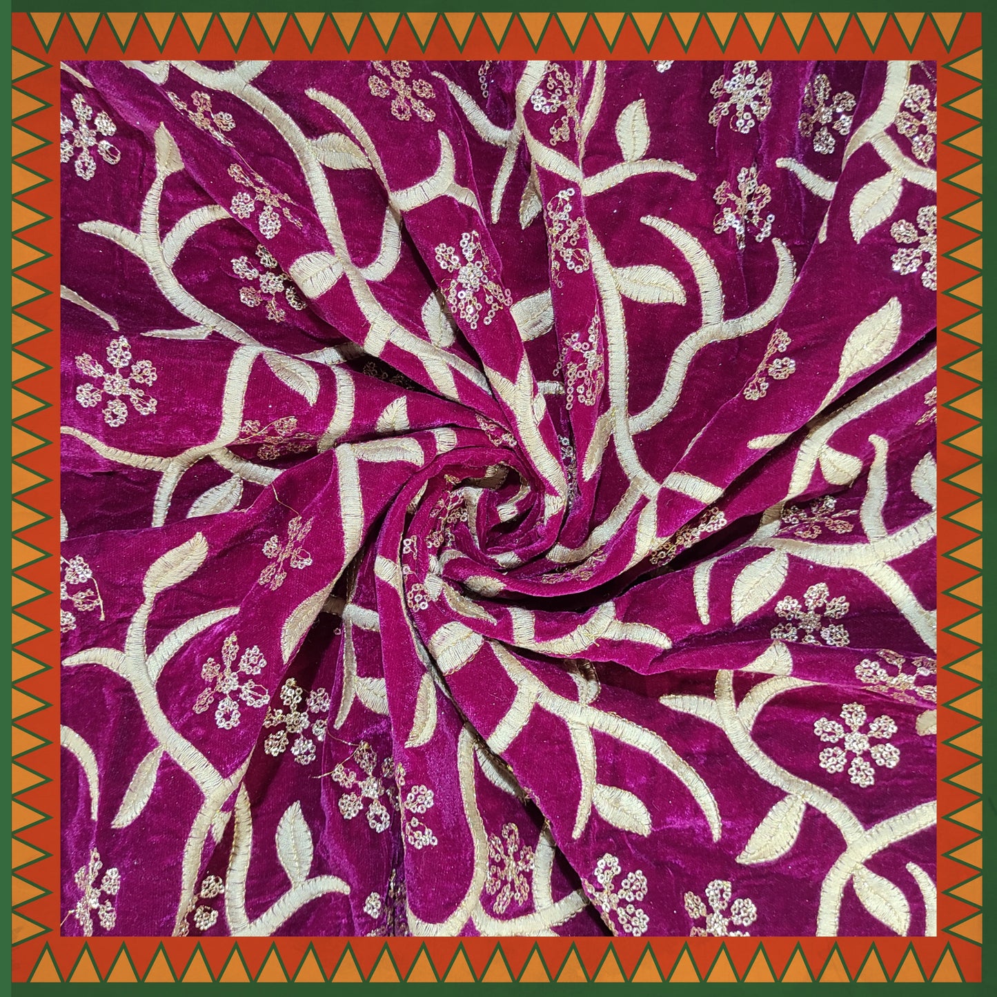 Sequence Zari Jaal On Velvet