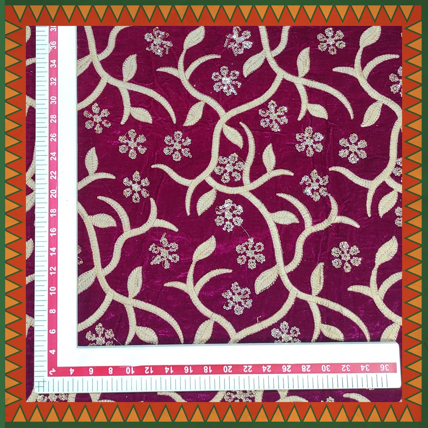 Sequence Zari Jaal On Velvet