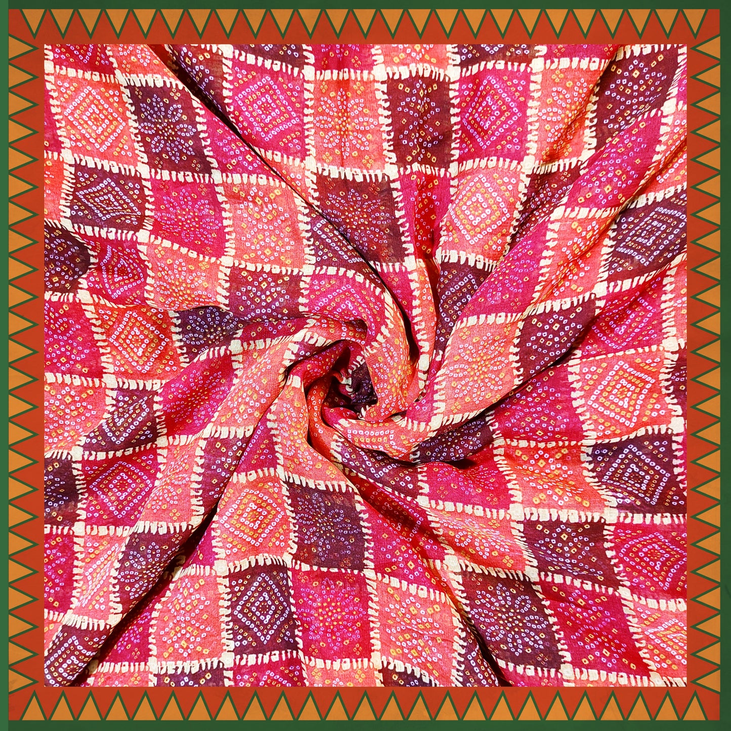 Bandhani Digital Print On Georgette (FW-56")