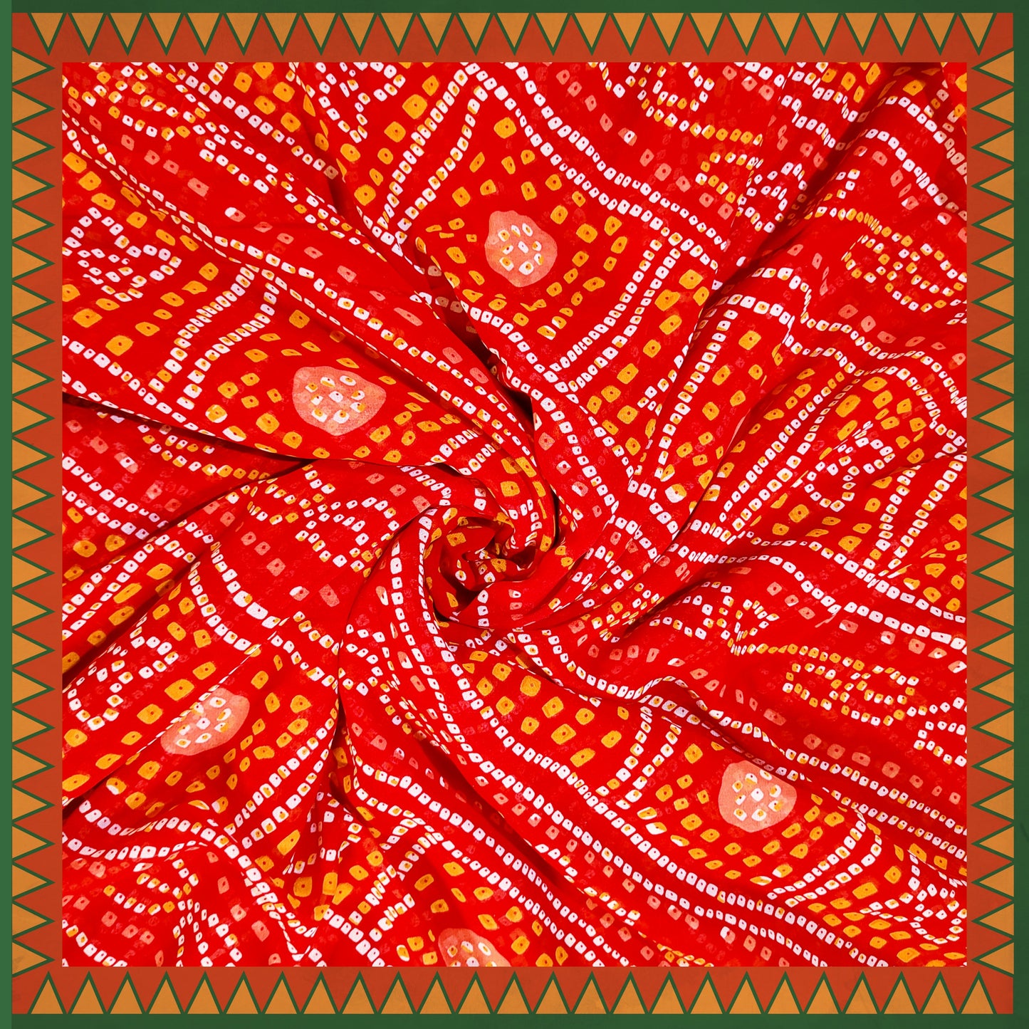Bandhani Digital Print On Georgette (FW-56")