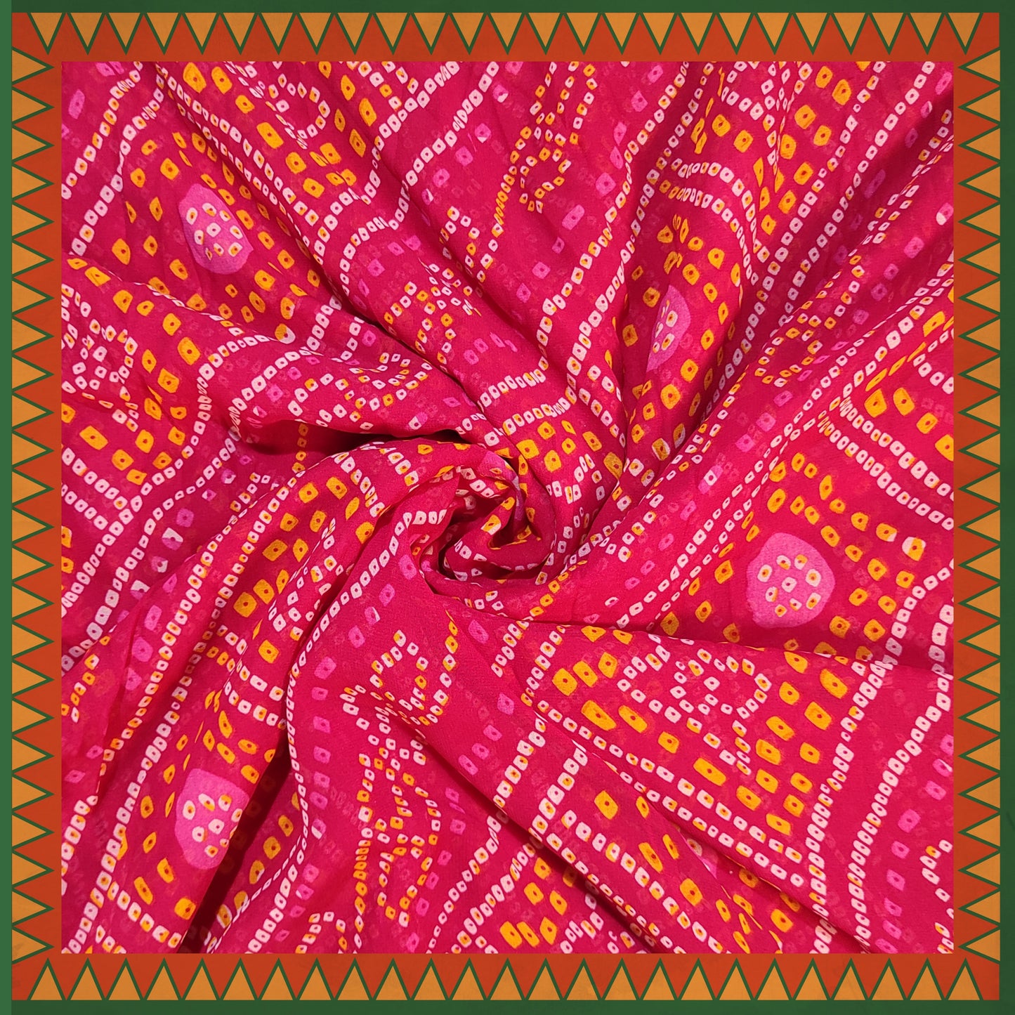 Bandhani Digital Print On Georgette (FW-56")