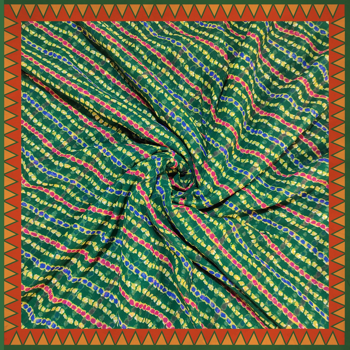 Lehariya Bandhani Digital Print On Georgette (FW-56")