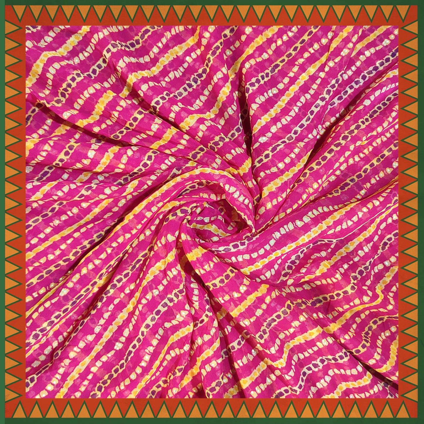 Lehariya Bandhani Digital Print On Georgette (FW-56")