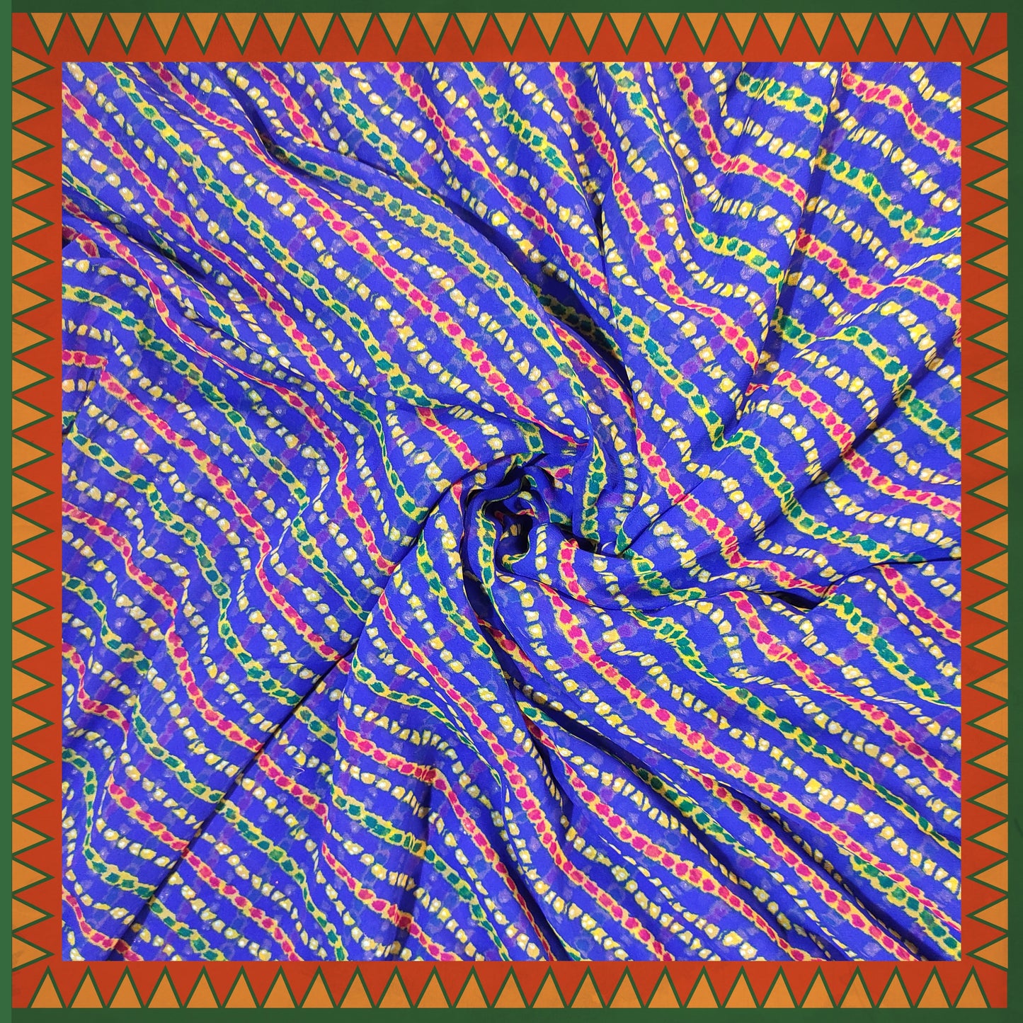 Lehariya Bandhani Digital Print On Georgette (FW-56")