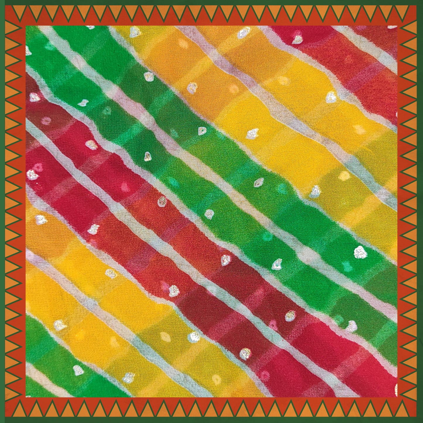 Lehariya Bandhani Digital Print On Georgette (FW-56")