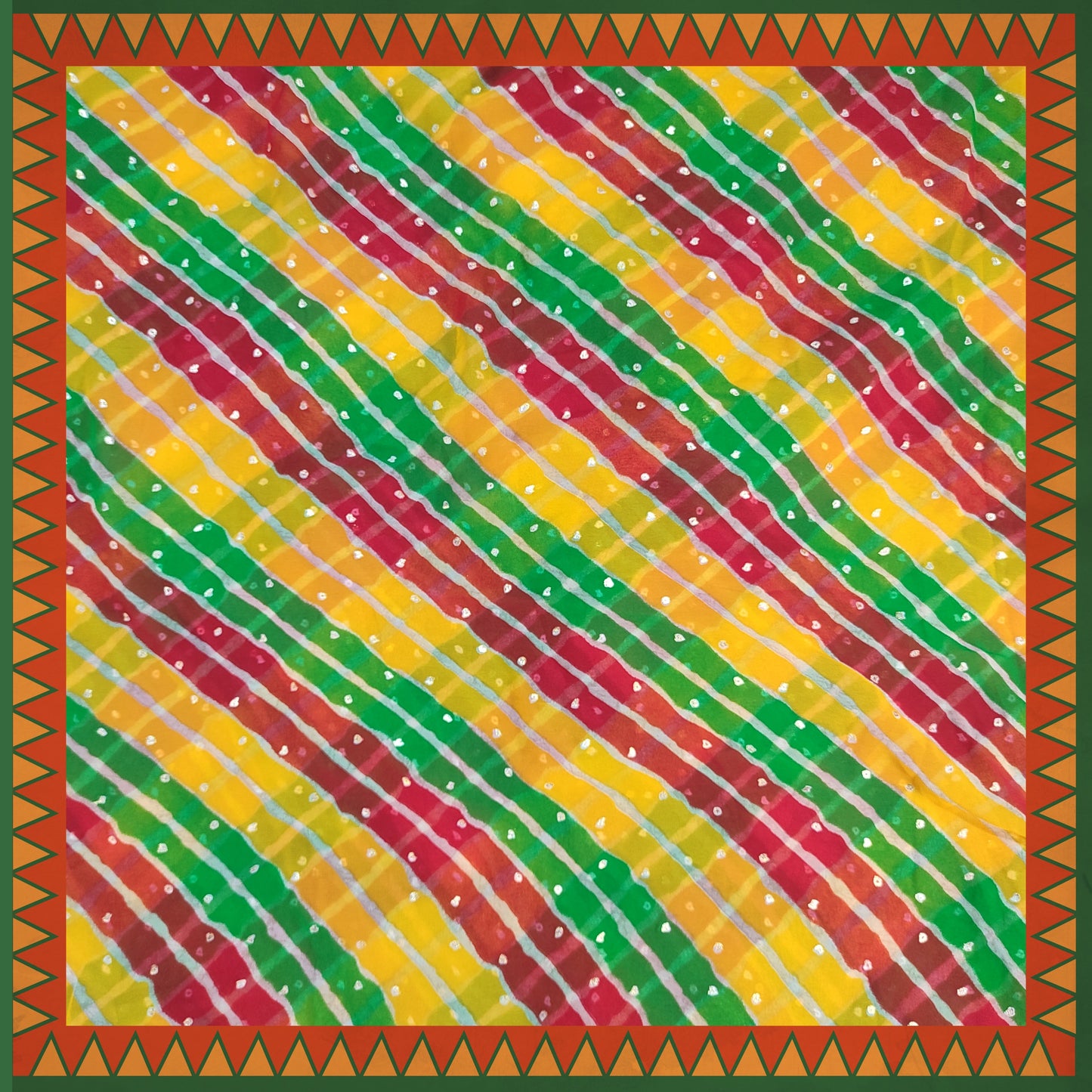 Lehariya Bandhani Digital Print On Georgette (FW-56")