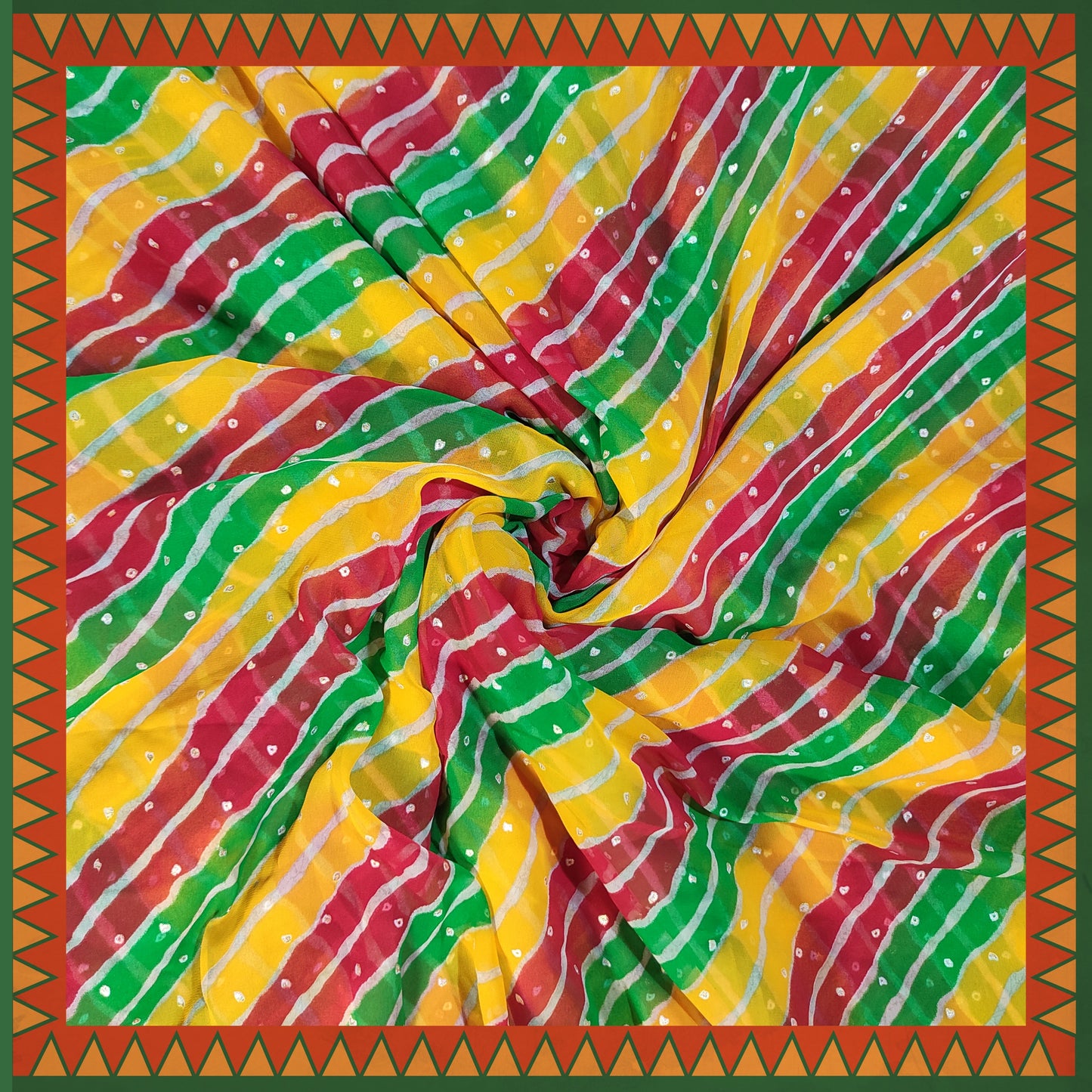 Lehariya Bandhani Digital Print On Georgette (FW-56")
