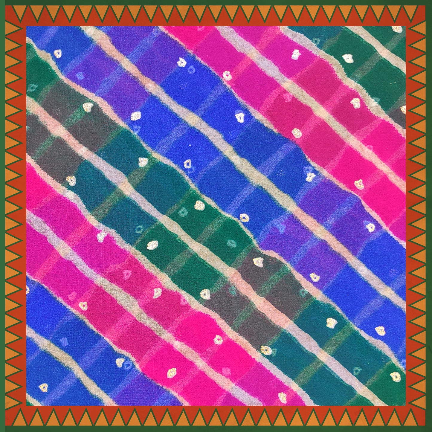 Lehariya Bandhani Digital Print On Georgette (FW-56")