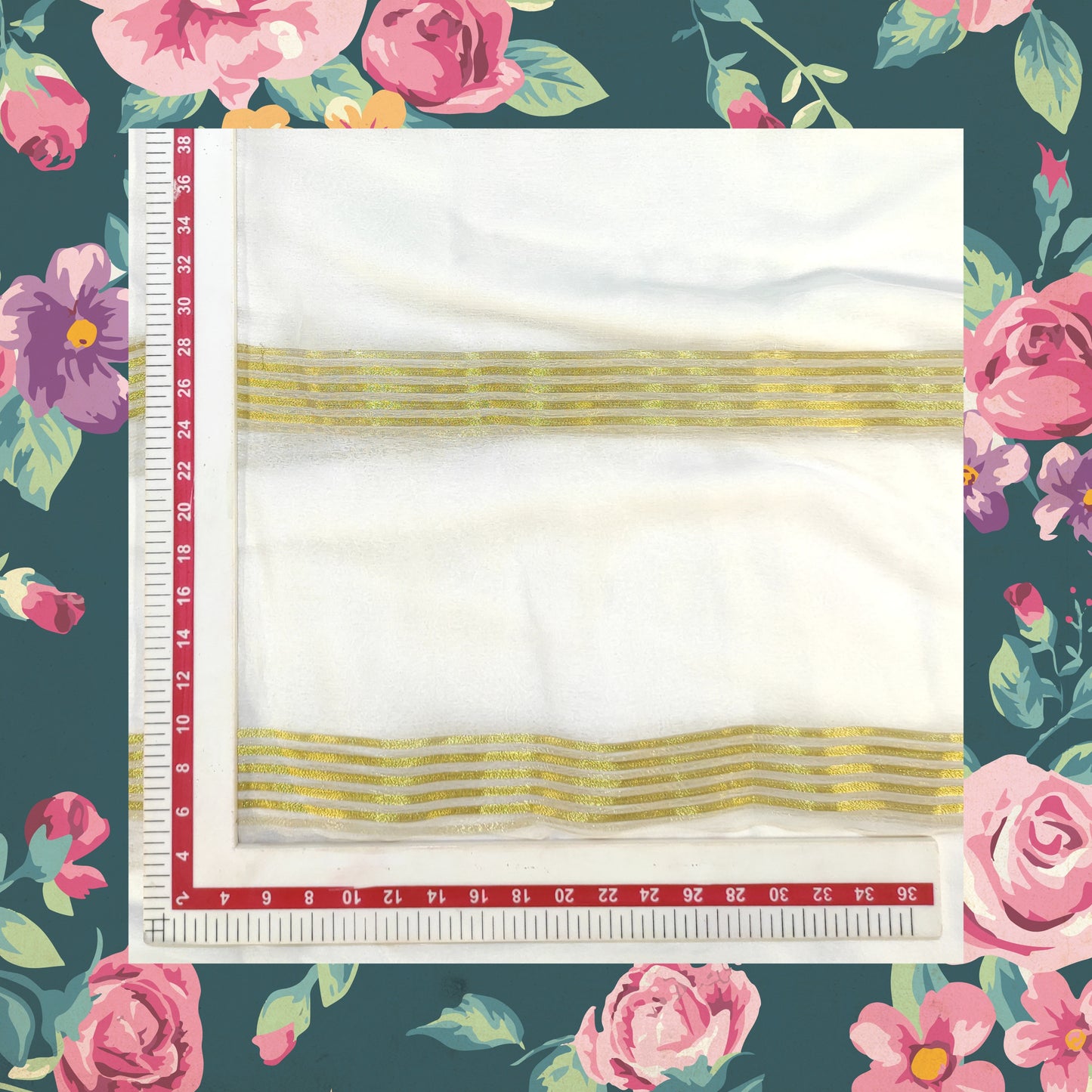 Dyeble Zari Siffon Dupatta With 4 Side Lace
