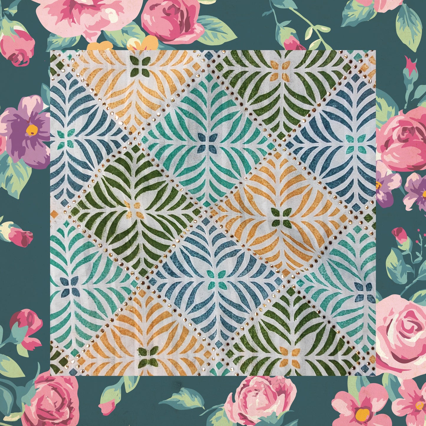 Beautiful Mukesh Print With Color Contrast Printed Pleated Georgette Fabric (price for 6 meter)