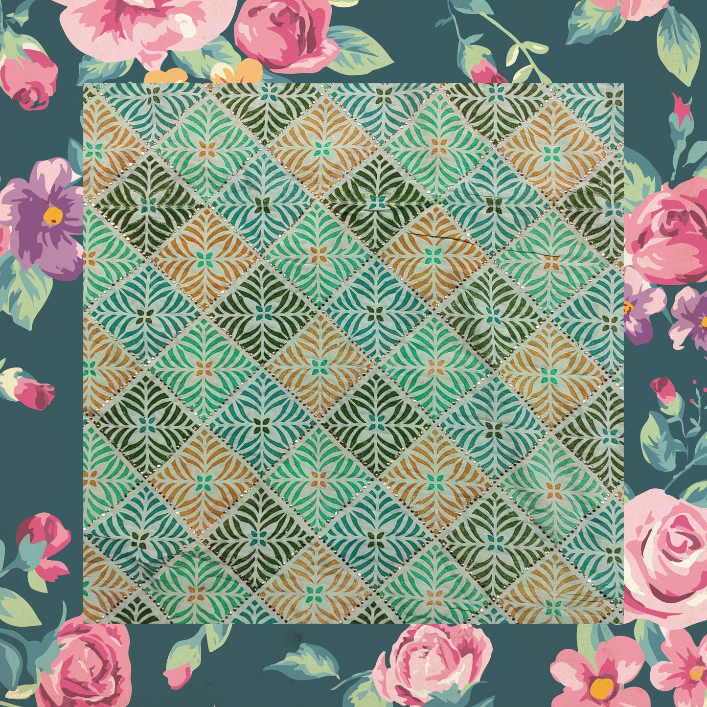 Beautiful Mukesh Print With Color Contrast Printed Pleated Georgette Fabric (price for 6 meter)