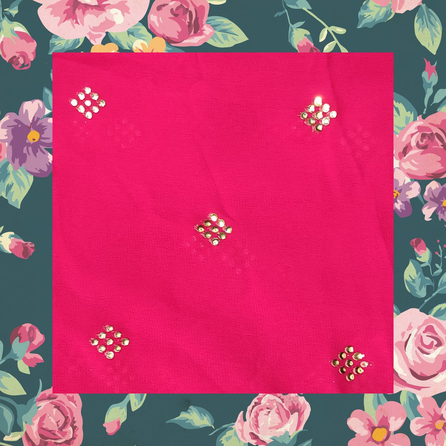 Beautiful Hand Embroidery Work On Georgette Fabric (price for 6 meter)