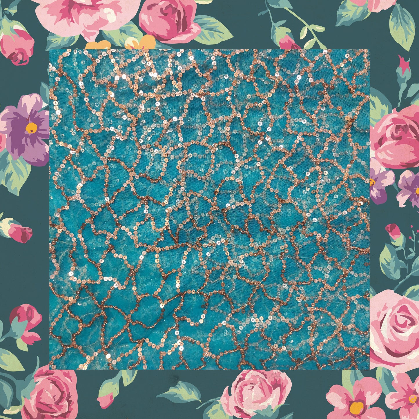 Sandwich Sequence Embroidery On Net