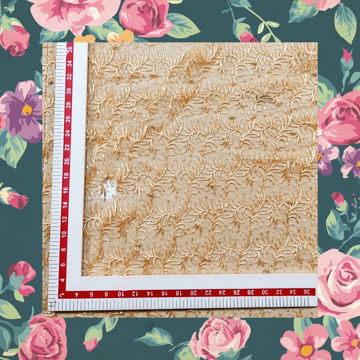 Multi Embroidery Work With Moti On Net