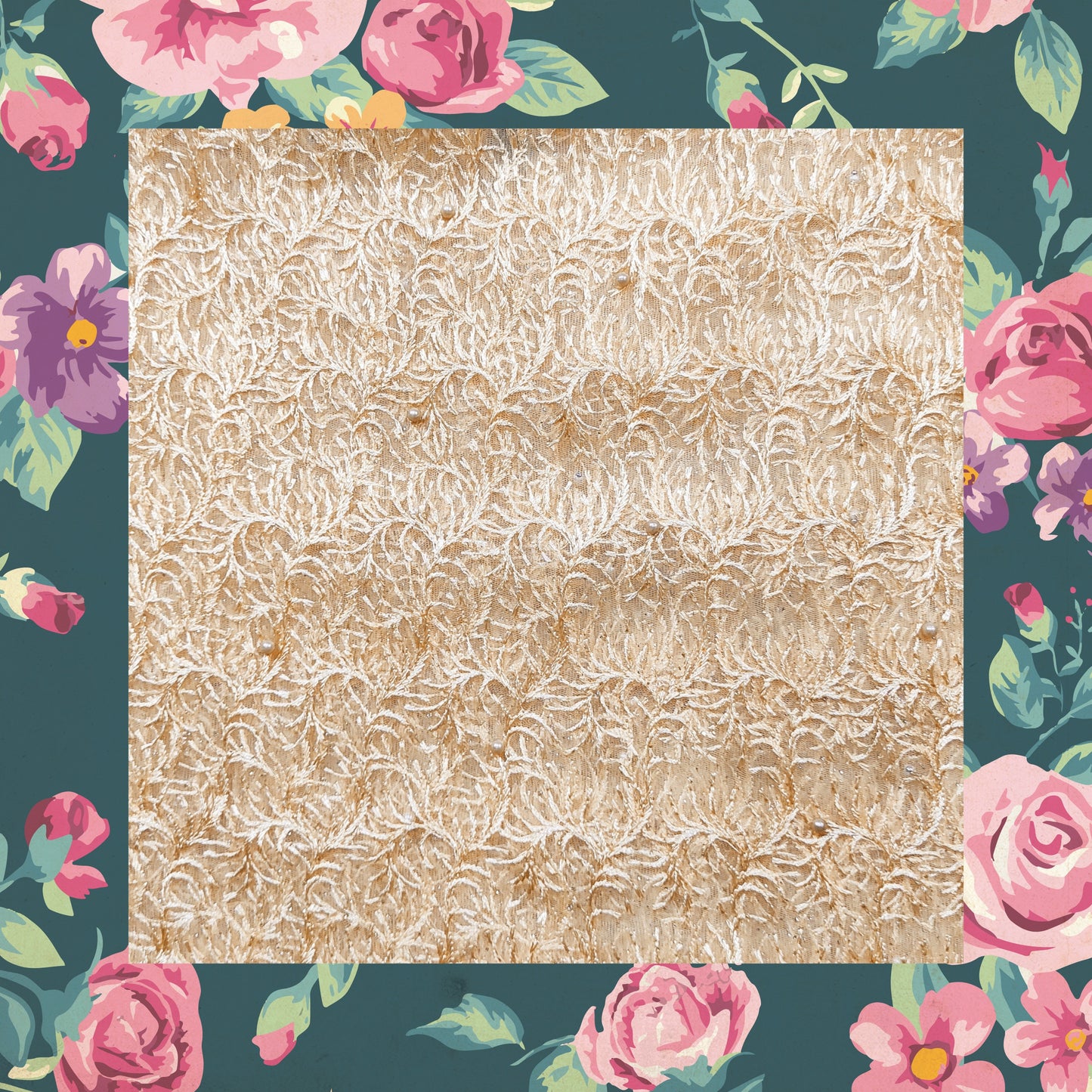 Multi Embroidery Work With Moti On Net