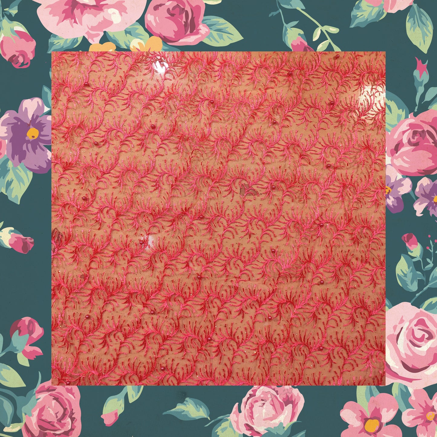 Multi Embroidery Work With Moti On Net