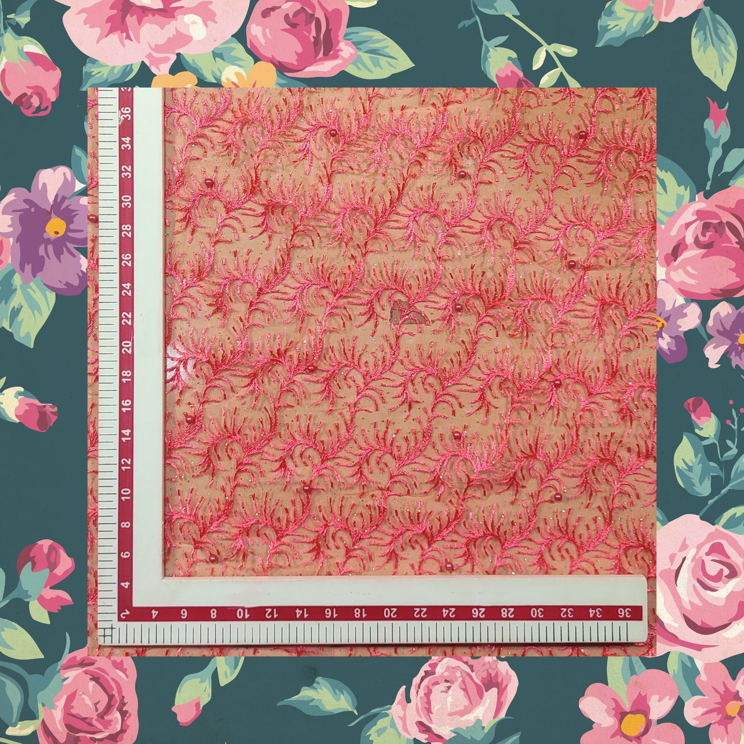 Multi Embroidery Work With Moti On Net