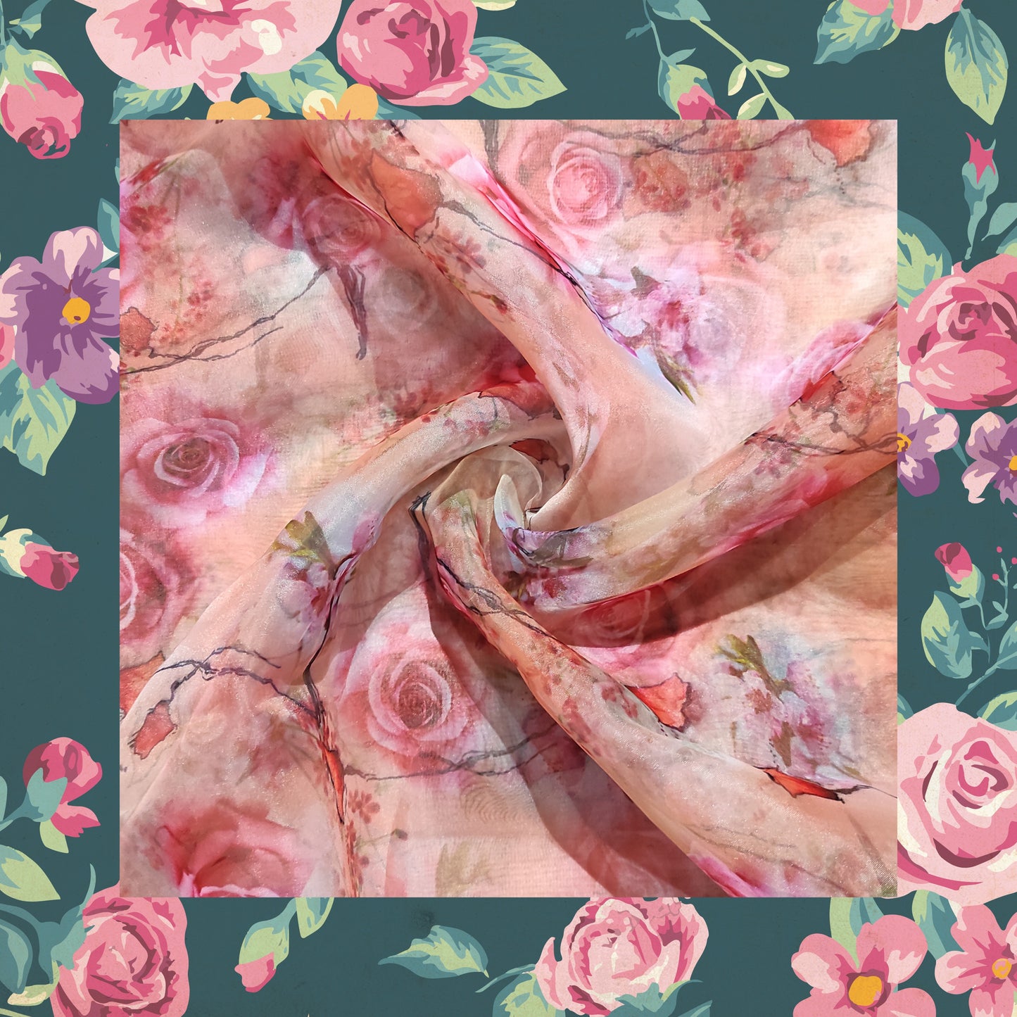 Digital Print On Organza (FW-56")