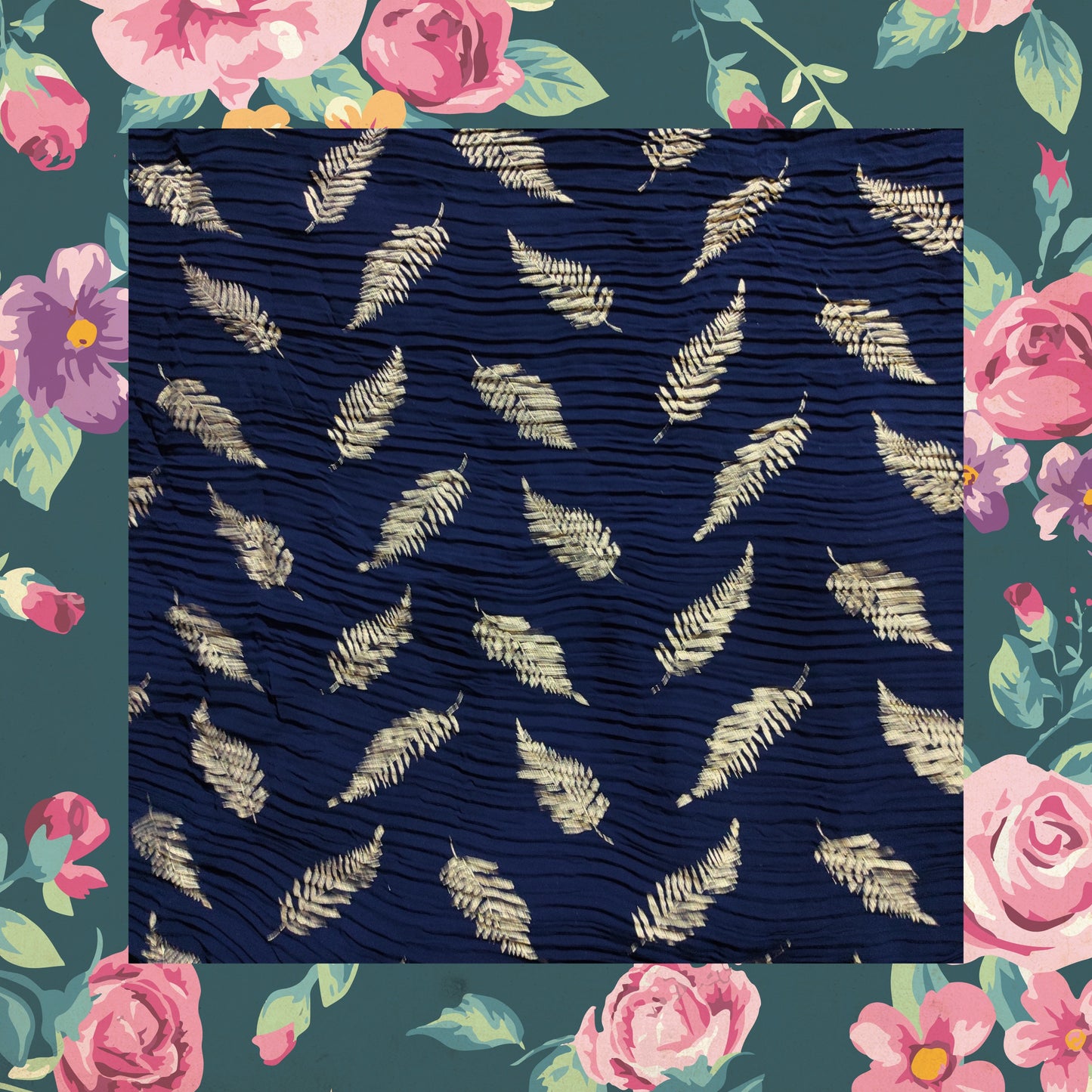 High Quality Foil Printed Pleated Georgette Fabric (price for 6 meter)