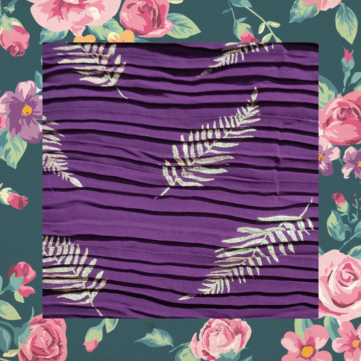 Premium Foil Printed Pleated Georgette Fabric (price for 6 meter)